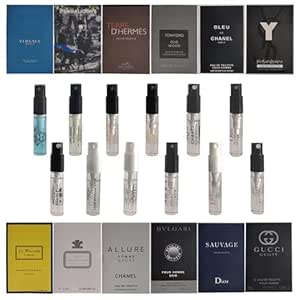 Men's Perfume Sampler 12pcs Sample Vials Designer Fragrance Samples for Men (Lot 12), 0.72 Fl Oz (Pack of 1)