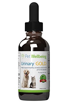 Pet Wellbeing - Urinary Gold for Cats - Natural Support for Cat Urinary Tract Health -- 2oz(59ml)