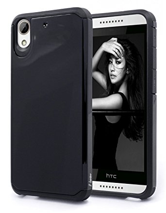 HTC Desire 530 Case, NageBee - Heavy Duty Defender Dual Layer Protector Hybrid Phone Case for HTC Desire 530 (Hybrid Black)