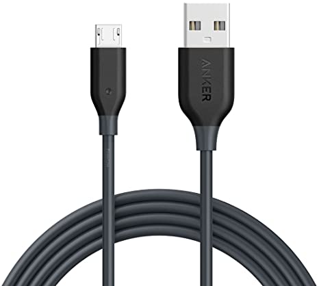 Anker Powerline Micro USB - Charging Cable, with Aramid Fiber and 5000  Bend Lifespan for Samsung, Nexus, LG, Motorola, Android Smartphones and More (Gray, 6ft)