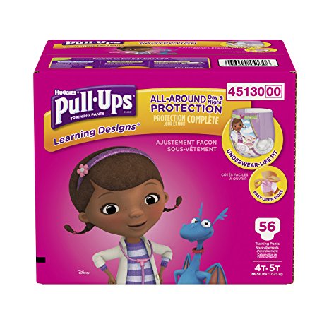 Pull-Ups Learning Designs Training Pants for Girls, 4T-5T, 56 Count