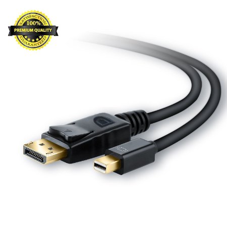 Mini DisplayPort (miniDP) to DisplayPort (DP) Cable 4K Resolution Ready for PC MAC, MacBook Pro, MacBook Air etc, 6 Feet Black, HAHAHA