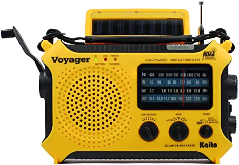 Kaito KA500 5-way Powered Emergency AM/FM/SW Weather Alert Radio, Yellow