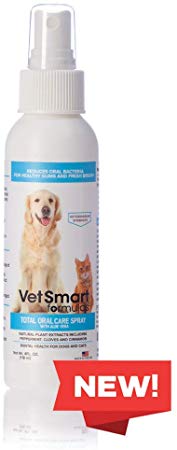 Dog Breath Freshener: Eliminate Bad Breath and Prevent Oral Disease in Dogs and Cats - Teeth Cleaning Spray with Aloe Vera - Plaque and Tartar Remover, Oral Hygiene for Pets (Net 4 FL. OZ. (118 ml))