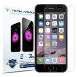 iPhone 6 Screen Protector Tech Armor Apple iPhone 6 47 inch ONLY High Defintion HD Clear Bubble-Free Screen Protectors 3-Pack Easy Installation and Lifetime Warranty