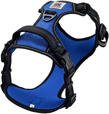 US AMY Pordlie Dog Harness No Pull Outdoor, Upgraded Easy Put on & Off No Choke Pet Harness with Control Training Handle, Adjustable Reflective Padded Vest Harness for Small Medium Large Dogs