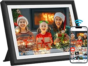 32GB Digital Picture Frame, 10.1-Inch WiFi Digital Photo Frame with 1280x800 IPS HD Touchscreen, USB/SD Card Auto-Rotate Wall Mountable, Easy Share Photos/Videos via App from Anywhere