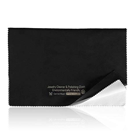 Jewelry Polishing Cloth for Silver/Gold/Platinum Cleaning -Soft and Recycled Microfiber Cloths,Jewelry Cleaner by VISEMAN
