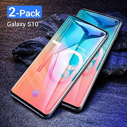 [2-Pack] Galaxy S10 Screen Protector, Ainope [in-Display Fingerprint ID] [Full Screen Coverage] Tempered Glass with Black Border [Most Case Friendly] Compatible Samsung Galaxy S10 6.1in 2019