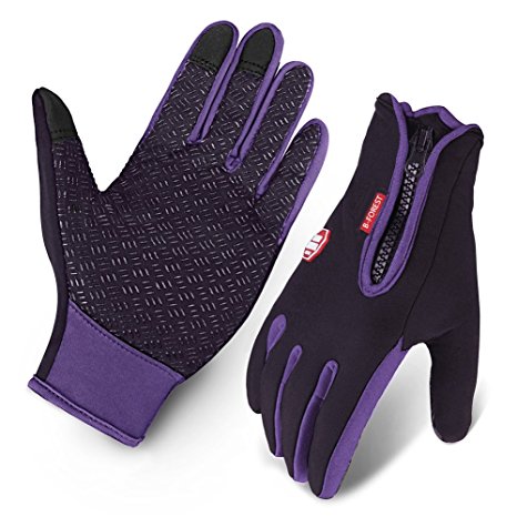 Cycling Gloves, Waterproof Touchscreen in Winter Outdoor Bike Gloves Adjustable Size
