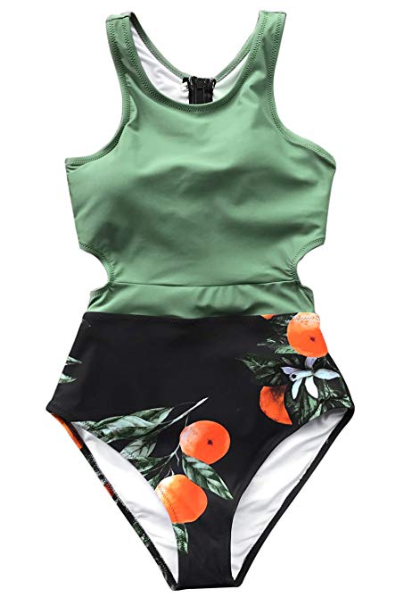 CUPSHE Miss U Print One-Piece Swimsuit Beach Swimwear Bathing Suit