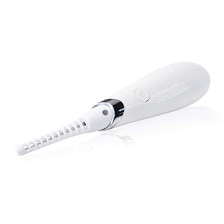 Electric Heated Eyelash Curler - Electronic Eyelash Curling Enhancer, Mini Size,USB Charging (White)