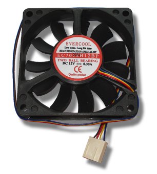 Evercool EC7015H12BP 70mm x 15mm Dual Ball Bearing 4 Pin PWM CPU Replacement Fan