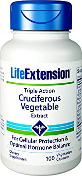 Life Extension Triple Action Cruciferous Vegetable Extract Capsules, 100 Count