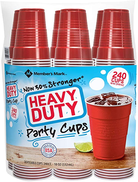 Member's Mark Heavy-Duty Red Cups (18 Ounce, 240 Count)