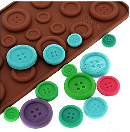 Bestjybt Silicone Button Chocolate Mold Candy Mold Jelly Ice Cube Tray Muffin Sugar Craft Fondant Mold Mould Cake Decorating Tools