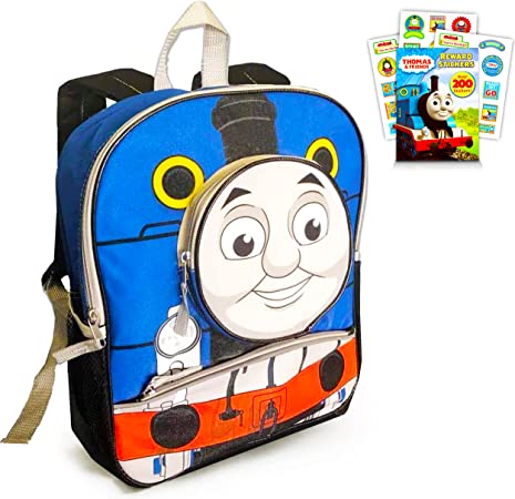 Thomas the Train Backpack for Boys Kids ~ 2 Pc Bundle With Premium 11" Thomas Backpack And Stickers (Thomas and Friends School Supplies)