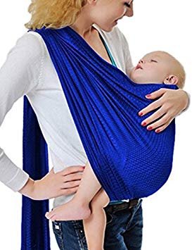 Cuby Breathable Baby Carrier Mesh Fabric, Ideal for Summers/Beachhe Adjustable Ring Sling Baby Carrier. Ergo Friendly (Blue)