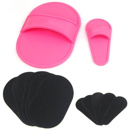TRIXES Exfoliating Hair Removal Pad Set for Smooth Skin on Legs Arm Face Top Lip