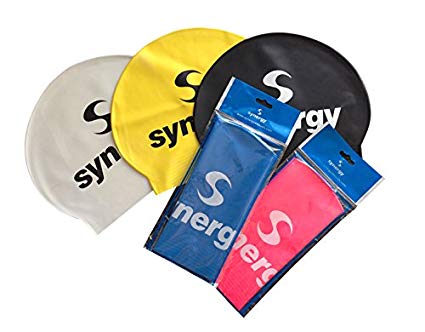 Synergy Latex Swim Caps Combo Pack