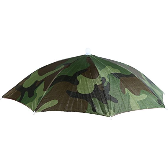 4 Pack Umbrella Hat Cap Hands Free with Head Strap for Sun Rain