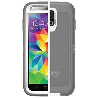 Otterbox Defender Series Samsung Galaxy S5 Case, Retail Packaging, White/Gunmetal Grey