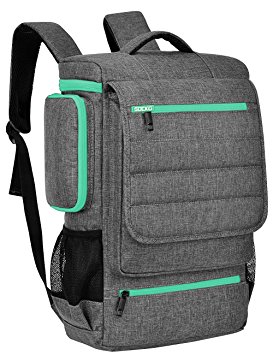 18.4 Inch Laptop Backpack,BRINCH Multifunctional Unisex Luggage & Travel Bags Knapsack Rucksack Backpack Hiking Bag Student Shoulder Backpacks Fits 18 to 18.4 Inch Laptop/Notebook Computer,Grey-Green