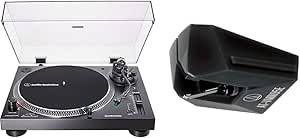 Audio-Technica AT-LP120XUSB-BK Direct-Drive Turntable (Analog & USB) & AT-VMN95EBK Replacement Stylus