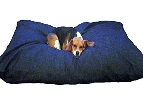 Dogbed4less XXL Memory Foam Dog Bed Pillow with Orthopedic Comfort   Waterproof Liner and Heavy Duty Pet Bed Denim Cover 55"X37"