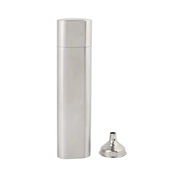 Two Tubes Stainless Steel Hip Flask and Cigar Holder Humidor Tube Travel Carry Case Outdoor