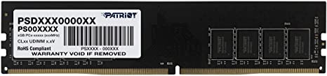 Patriot Memory Signature Line DDR4 4GB (1x4GB) UDIMM Frequency: 2400MHz (PC4-19200) 1. 2 Volt - PSD44G240041