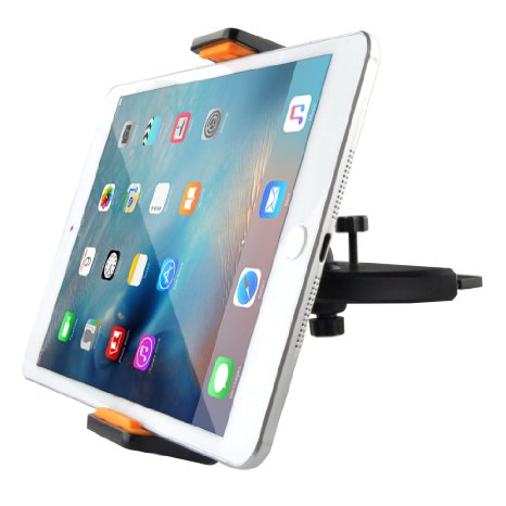 Car Mount Ipow Universal 360Rotation Tablet CD Slot Car Mount Holder Cradle For iPad Mini 4 3 2 1 7 to 11 Inch Mini PadSamsung GALAXY Tabwith Adjustable Padded Grip