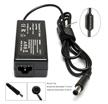 65W Laptop Charger AC/DC Adapter for HP Pavilion G4 G6 G7 M6 DM4 DV4 DV5 DV6 DV7 G60 G61 G72; EliteBook 2540p 2560p 2570p 2730p 2740p Power Supply Cord