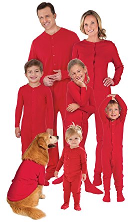 PajamaGram Red Dropseat Matching Family Pajama Set
