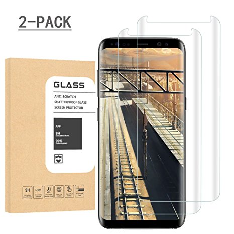 Galaxy S8 Plus Glass Screen Protector , [Case Friendly] [Updated Version] Screen Protector HD Glass Screen Protector for Samsung Galaxy S8 Plus[2PCK] Clear