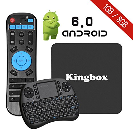 2017 Kingbox K1 Android 6.0 TV BOX with Mini Keyboard,4K/S905X/64Bit/1 8GB/2.4G Wifi/100M android tv box Support Full HD /H.265