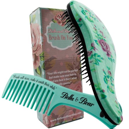 Detangling Hair Brush and Comb Set, the Best Detangler Brush no more tangles, no more tears.