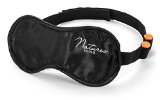 1 BEST Sleep Mask with earplugs - Ultra Soft Satin - Comfortable black eye mask for sleeping - Best for travel - long flights - short naps - Blocks light when fitted correctly - Ultra light masks help with insomnia and sleep disorders - High quality silk feel - wide strap - velcro - earplugs holder - Best eye cover - guaranteed
