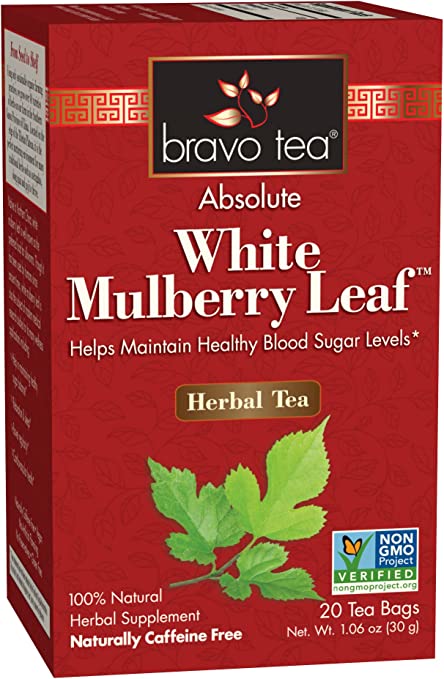 Bravo Tea Absolute White Mulberry Leaf Tea Caffeine Free, 20 Tea Bags