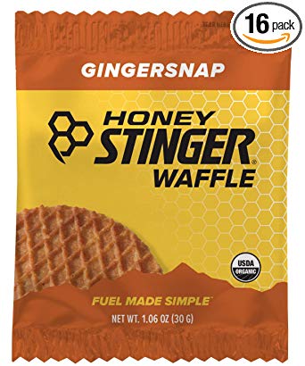 Honey Stinger Organic Waffle, Gingersnap, Sports Nutrition, 1.06 Ounce (16 Count)