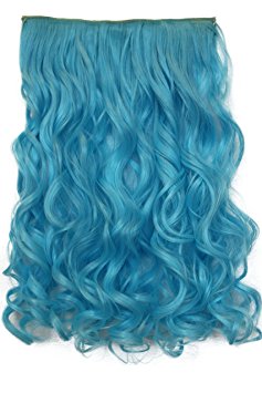 PRETTYSHOP 22" 120g Clip In Hair Extensions Full Head Hair Piece Curled Wavy OR Straight Colorful Heat-Resisting Div. Colors