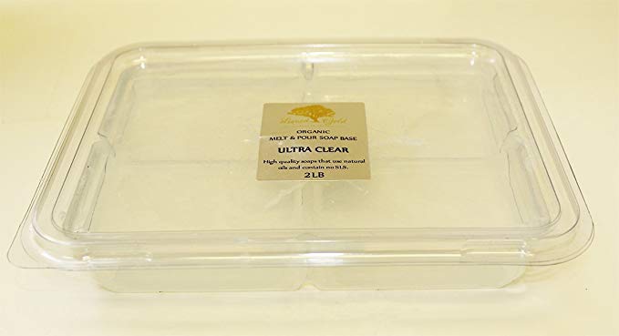 2 Lb Tray CLEAR Glycerin Melt & Pour Soap Base Organic