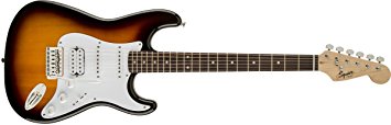 Squier by Fender Bullet Strat Beginner Electric Guitar HSS - Brown Sunburst - Rosewood Fingerboard