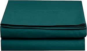 Elegant Comfort Premium Hotel Quality 1-Piece Flat Sheet, Luxury and Softest 1500 Premium Hotel Quality Microfiber Bedding Flat Sheet, Wrinkle-Free, Stain-Resistant, California King, Marine Teal