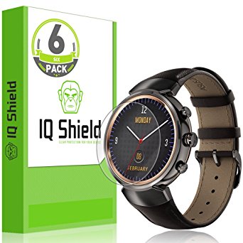 Asus ZenWatch 3 Screen Protector (6-Pack), IQ Shield LiQuidSkin Full Coverage Screen Protector for Asus ZenWatch 3 HD Clear Anti-Bubble Film