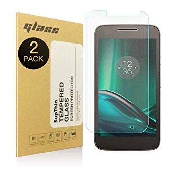[2-Pack] Motorola Moto G Play Glass Screen Protector,SupThin Motorola Moto G4 Play Screen Protector Tempered Glass-Transparent -0.25mm Screen Protection HD Ultra Clear