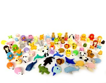 30 Assorted Iwako Eraser - Animal Collection 30 items will be randomly selected from image shown