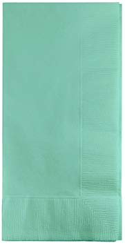 Creative Converting 318899 1/8 Fold Touch Of Color 50 Count Dinner Napkins, Fresh Mint