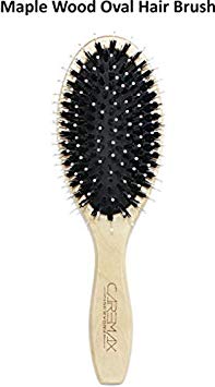 New Oval Hair Brush Maple Wood Cushion Boar Bristles Help Reduce Flyaway & Frizz, Detangling For Women,Men,Designed For Thick, Thin, Curly, Straight, Normal Hair Adds Shine & Improves Hair Texture.