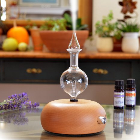 Aromatherapy Diffuser - Professional Grade - Wood and Glass Orbis Lux Telum
